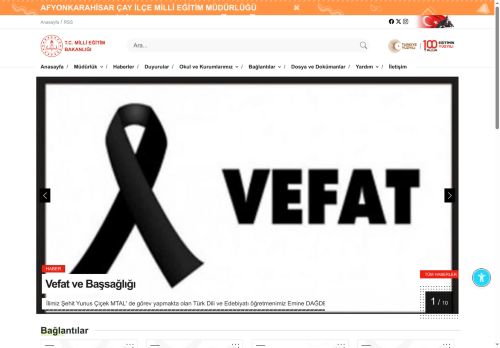 ÇAY İLÇE MİLLÎ EĞİTİM MÜDÜRLÜĞÜ - MEB AFYONKARAHİSAR