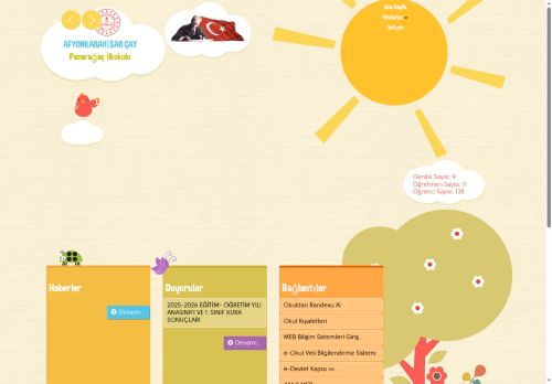 Pazarağaç İlkokulu - AFYONKARAHİSAR / ÇAY