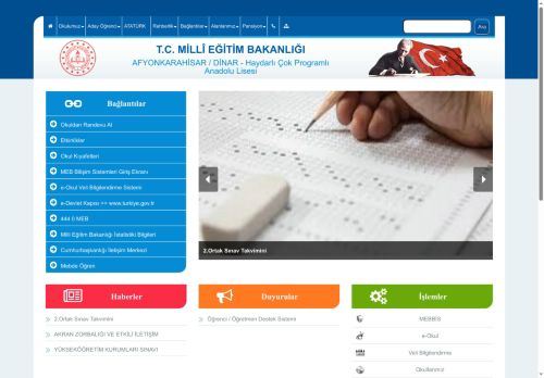Haydarlı Çok Programlı Anadolu Lisesi - AFYONKARAHİSAR / DİNAR