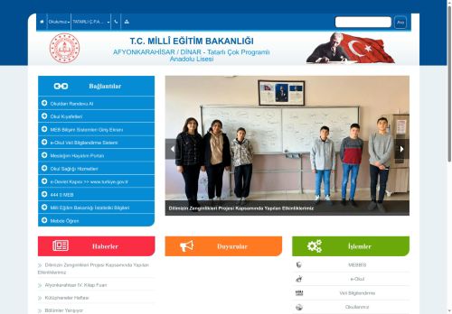 Tatarlı Çok Programlı Anadolu Lisesi - AFYONKARAHİSAR / DİNAR