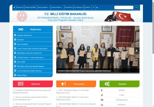 Hocalar Şehit Kamil Tunç Çok Programlı Anadolu Lisesi - AFYONKARAHİSAR / HOCALAR