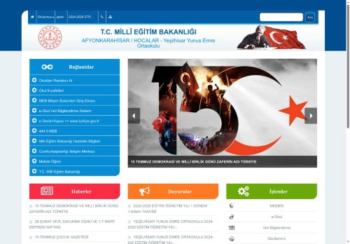 Yeşilhisar Yunus Emre Ortaokulu - AFYONKARAHİSAR / HOCALAR