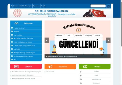 Karaağaç İmam Hatip Ortaokulu - AFYONKARAHİSAR / İSCEHİSAR