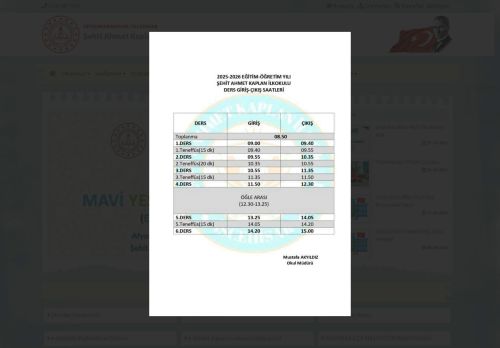 Şehit Ahmet Kaplan İlkokulu - AFYONKARAHİSAR / İSCEHİSAR