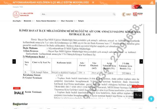 KIZILÖREN İLÇE MİLLÎ EĞİTİM MÜDÜRLÜĞÜ - MEB AFYONKARAHİSAR