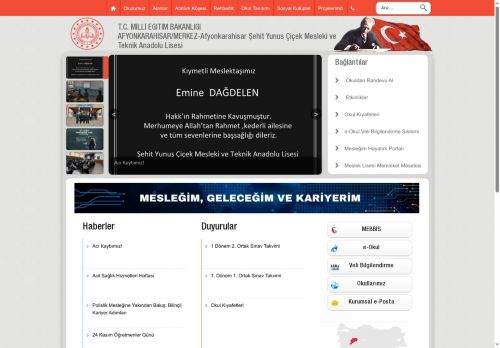 Afyonkarahisar Şehit Yunus Çiçek Mesleki ve Teknik Anadolu Lisesi - AFYONKARAHİSAR / MERKEZ