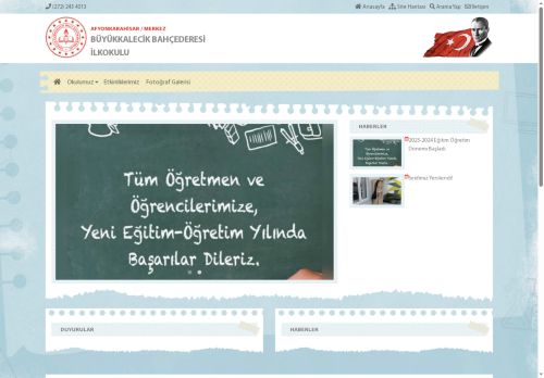 BÜYÜKKALECİK BAHÇEDERESİ İLKOKULU - AFYONKARAHİSAR / MERKEZ