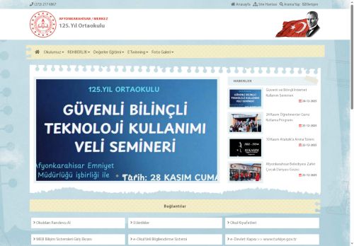 125. Yıl Ortaokulu - AFYONKARAHİSAR / MERKEZ