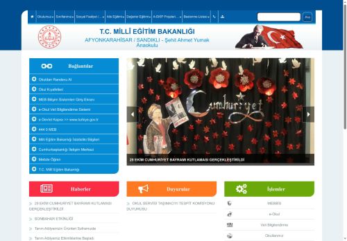 Şehit Ahmet Yumak Anaokulu - AFYONKARAHİSAR / SANDIKLI