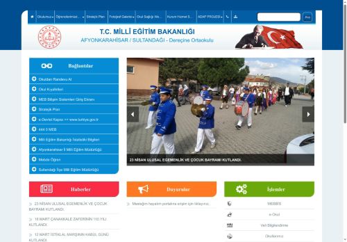 Dereçine Ortaokulu - AFYONKARAHİSAR / SULTANDAĞI