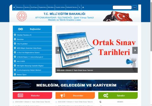 Şehit Yılmaz Tankül Mesleki ve Teknik Anadolu Lisesi - AFYONKARAHİSAR / SULTANDAĞI