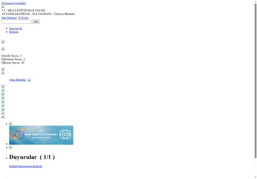 Üçkuyu İlkokulu - AFYONKARAHİSAR / SULTANDAĞI