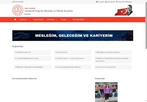 Tendürek Dağı Kız Mesleki ve Teknik Anadolu Lisesi - AĞRI / DİYADİN