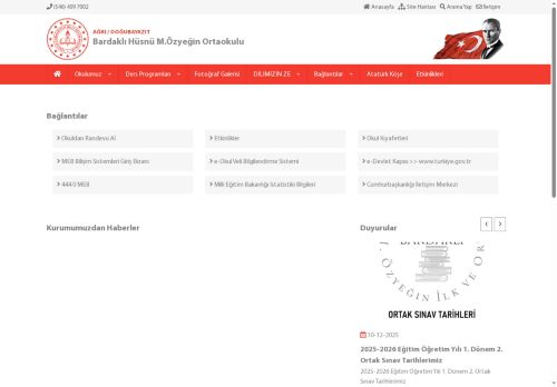 Bardaklı Hüsnü M.Özyeğin Ortaokulu - AĞRI / DOĞUBAYAZIT