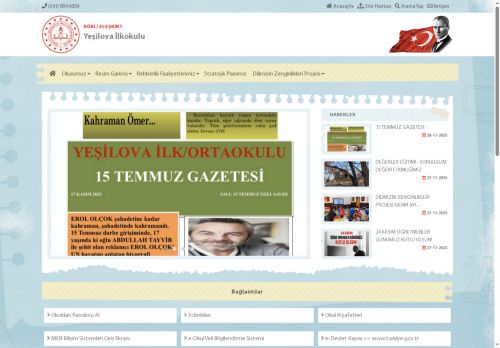Yeşilova İlkokulu - AĞRI / ELEŞKİRT