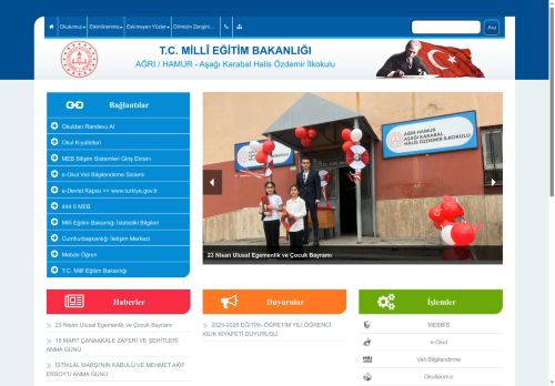 Aşağı Karabal Halis Özdemir İlkokulu - AĞRI / HAMUR