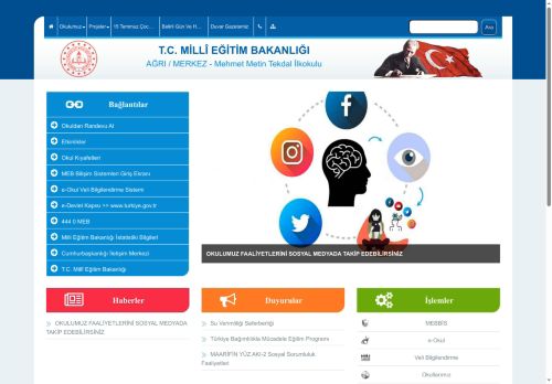 Mehmet Metin Tekdal İlkokulu - AĞRI / MERKEZ