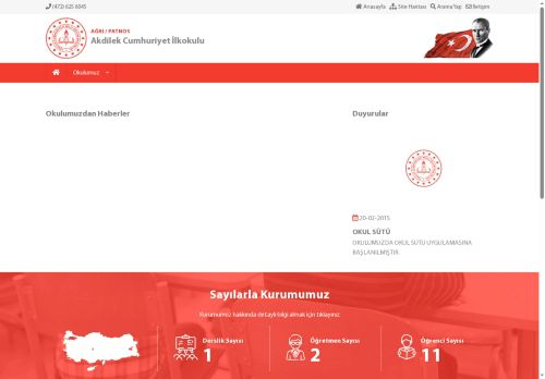 Akdilek Cumhuriyet İlkokulu - AĞRI / PATNOS