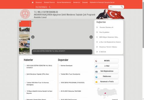 Ağaçören Şehit Menderes Taşkale Çok Programlı Anadolu Lisesi - AKSARAY / AĞAÇÖREN
