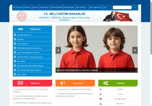 Alayhan Şehit Yıldırım Aras Ortaokulu - AKSARAY / MERKEZ