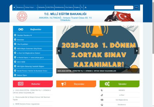 Ankara Ticaret Odası 65. Yıl Ortaokulu - ANKARA / ALTINDAĞ