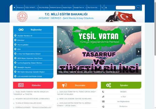 Şehit Memiş Arıbaş Ortaokulu - AKSARAY / MERKEZ