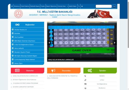 Yeşilova Şehit Nazmi Mengi Anadolu Lisesi - AKSARAY / MERKEZ