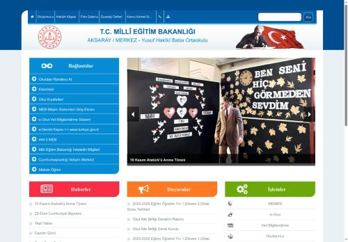 Yusuf Hakîkî Baba Ortaokulu - AKSARAY / MERKEZ