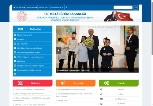 100. Yıl Cumhuriyet Özel Eğitim Uygulama Okulu I. Kademe - AKSARAY / MERKEZ