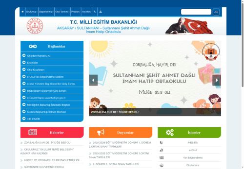 Sultanhanı Şehit Ahmet Dağlı İmam Hatip Ortaokulu - AKSARAY / SULTANHANI