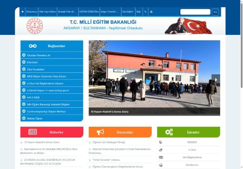 Yeşiltömek Ortaokulu - AKSARAY / SULTANHANI