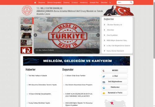 Borsa İstanbul Mehmet Akif Ersoy Mesleki ve Teknik Anadolu Lisesi - ANKARA / ÇANKAYA