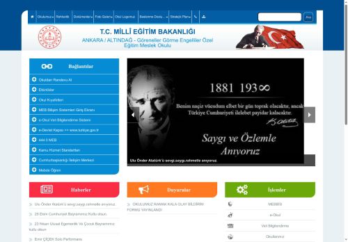 Göreneller Görme Engelliler Özel Eğitim Meslek Okulu - ANKARA / ALTINDAĞ