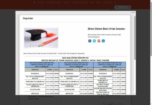 İskitler Mesleki ve Teknik Anadolu Lisesi - ANKARA / ALTINDAĞ