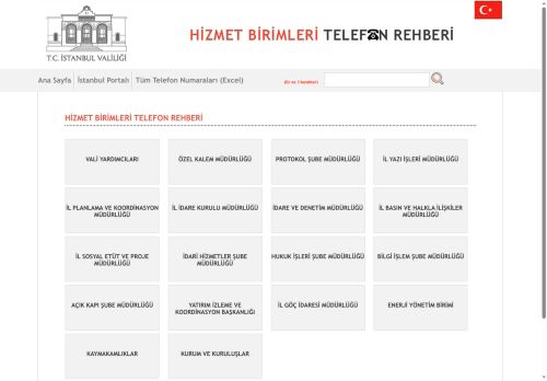 Telefon Rehberi - T.C. İstanbul Valiliği