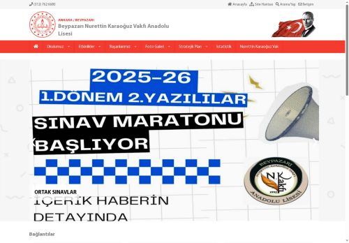 Beypazarı Nurettin Karaoğuz Vakfı Anadolu Lisesi - ANKARA / BEYPAZARI