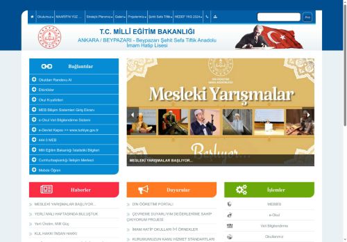 Beypazarı Şehit Sefa Tiftik Anadolu İmam Hatip Lisesi - ANKARA / BEYPAZARI