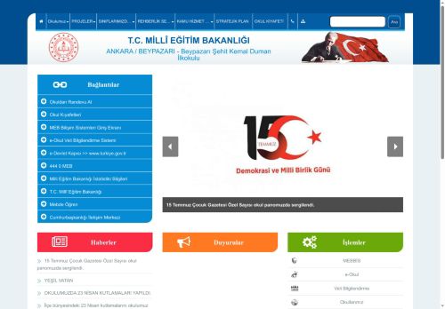 Beypazarı Şehit Kemal Duman İlkokulu - ANKARA / BEYPAZARI