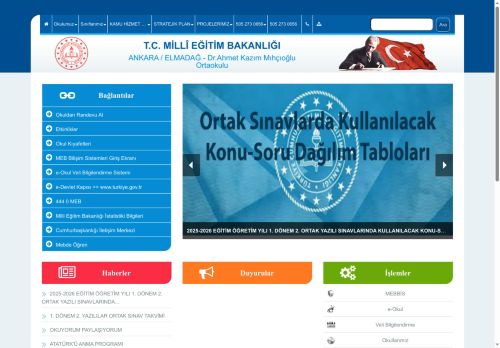 Dr.Ahmet Kazım Mıhçıoğlu Ortaokulu - ANKARA / ELMADAĞ