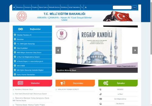 Hasan Ali Yücel Sosyal Bilimler Lisesi - ANKARA / ÇANKAYA