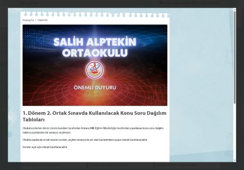 Salih Alptekin Ortaokulu - ANKARA / ÇANKAYA