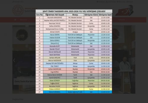 Şehit Ömer Takdemir Anadolu İmam Hatip Lisesi - ANKARA / ÇUBUK