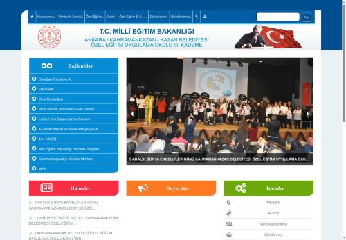 KAZAN BELEDİYESİ ÖZEL EĞİTİM UYGULAMA OKULU III. KADEME - ANKARA / KAHRAMANKAZAN