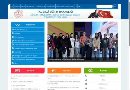 Bağlıca Şehit Kalender Özdemir Anadolu İmam Hatip Lisesi - ANKARA / ETİMESGUT