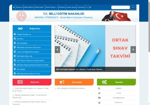 Nimet-Bahri Kutluözen Ortaokulu - ANKARA / ETİMESGUT