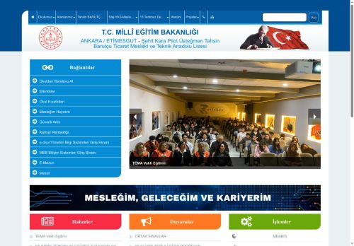 Şehit Kara Pilot Üsteğmen Tahsin Barutçu Ticaret Mesleki ve Teknik Anadolu Lisesi - ANKARA / ETİMESGUT