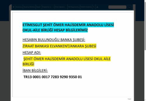 Şehit Ömer Halisdemir Anadolu Lisesi - ANKARA / ETİMESGUT