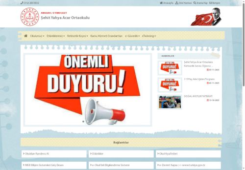 Şehit Yahya Acar Ortaokulu - ANKARA / ETİMESGUT