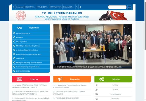 Keçiören Mihrimah Sultan Özel Eğitim Uygulama Okulu III. Kademe - ANKARA / KEÇİÖREN