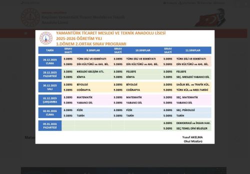 Keçiören Yamantürk Ticaret Mesleki ve Teknik Anadolu Lisesi - ANKARA / KEÇİÖREN